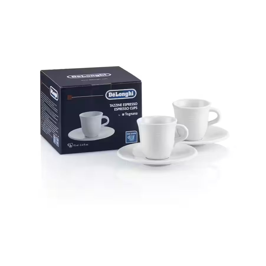 DeLonghi  Ceramic Espresso Cup Set – 2 Piece 70 ML