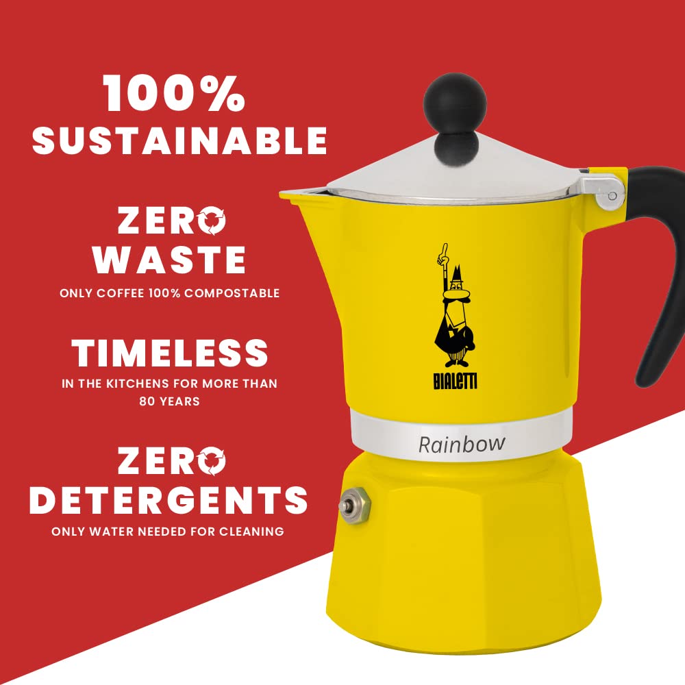 Bialetti RAINBOW 3 cup yellow