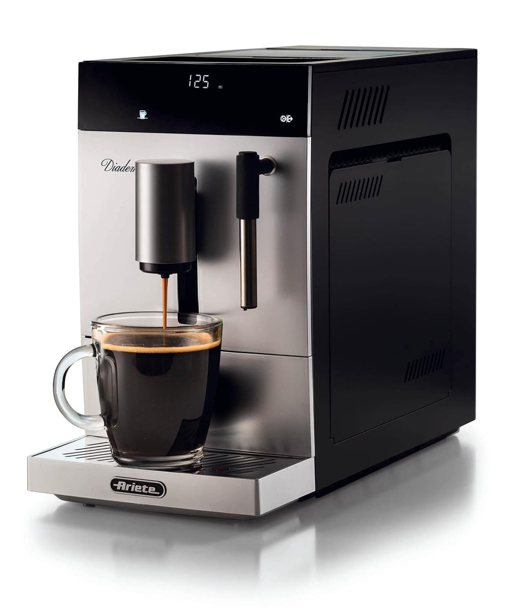 Ariete 1452 Diadema Bean To Cup Silver Espresso Coffee Machine| Open Box