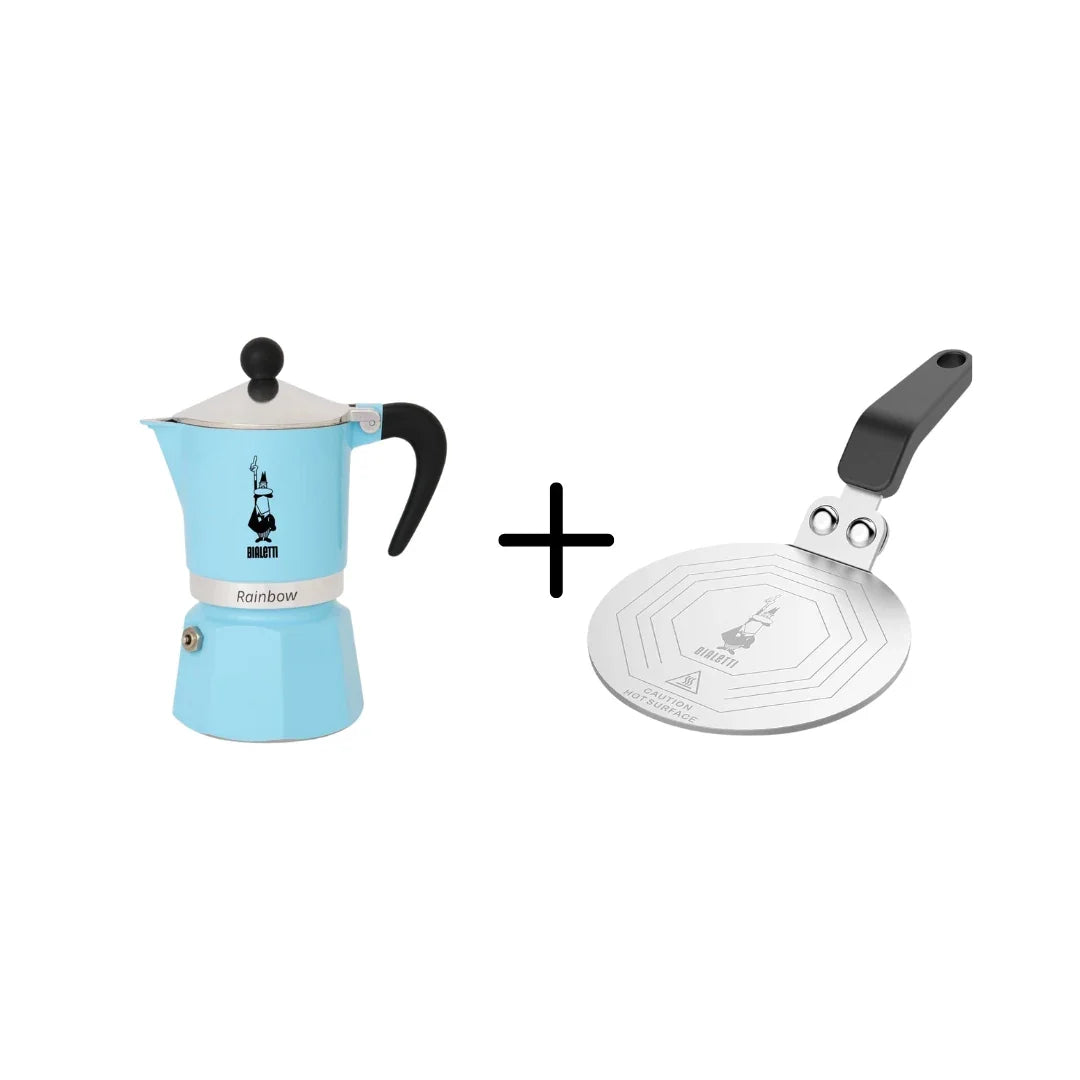 Bialetti - Rainbow Stovetop Espresso Maker + Induction Plate