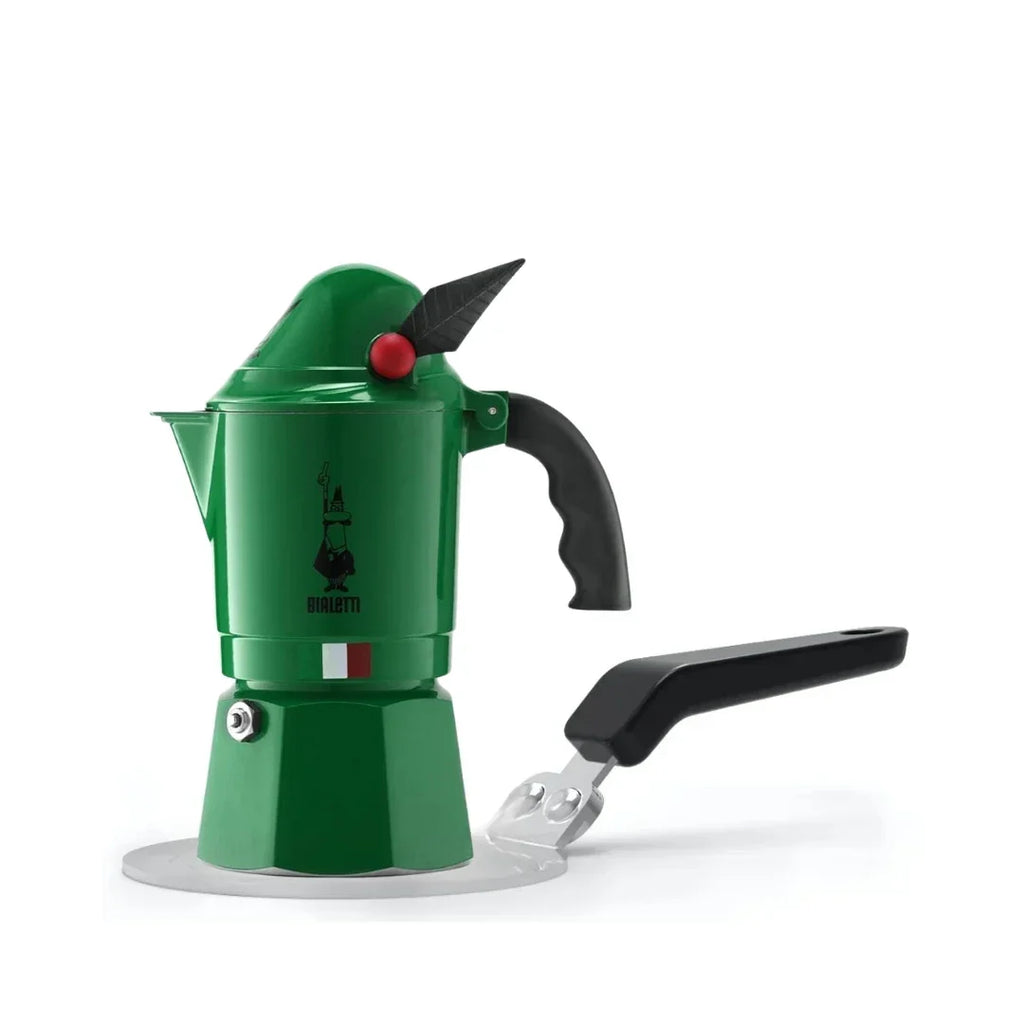 Bialetti Moka Alpina 3 Cup Espresso Maker 2762 + Induction Plate