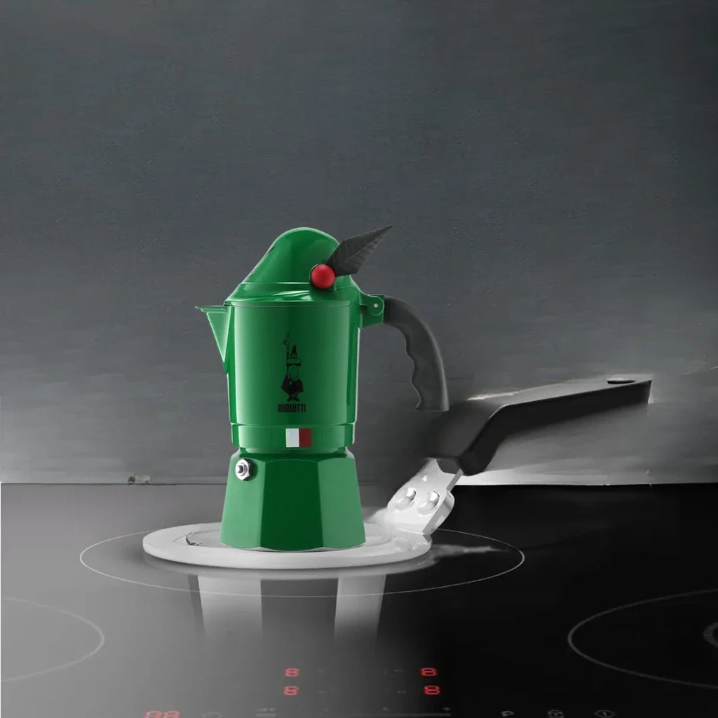 Bialetti Moka Alpina 3 Cup Espresso Maker 2762 + Induction Plate