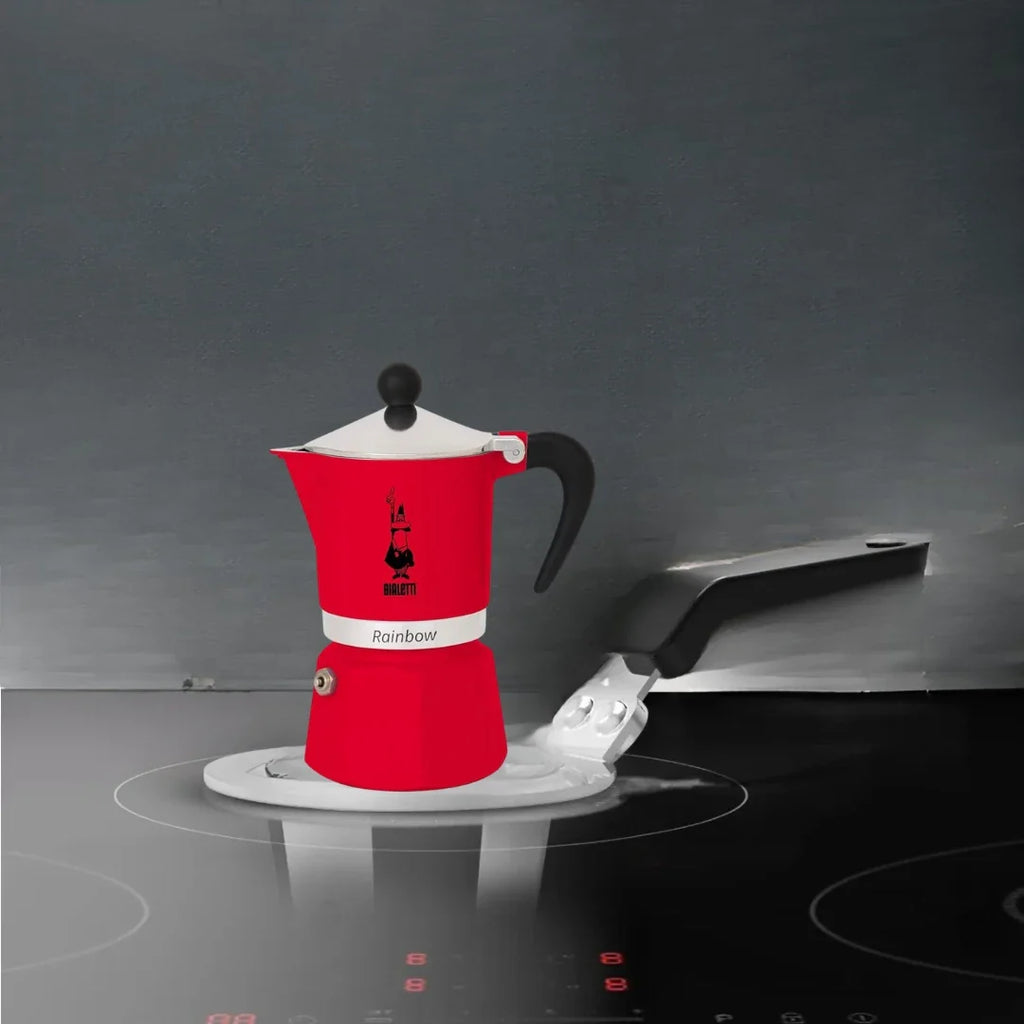 Bialetti Moka Express 6 Cup,4943, Rossa Espresso Maker + Induction Plate