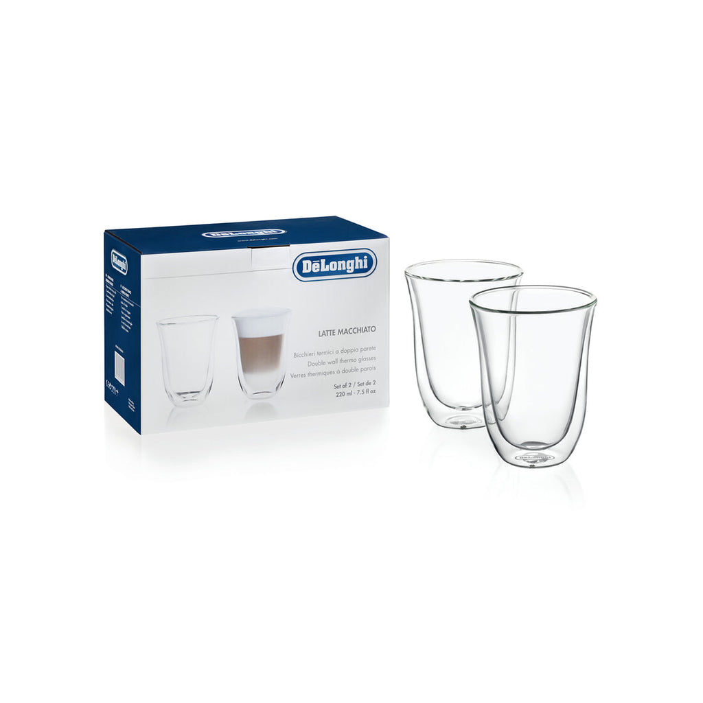 DeLonghi  Set of 2 Latte Macchiato Glasses 220 ML