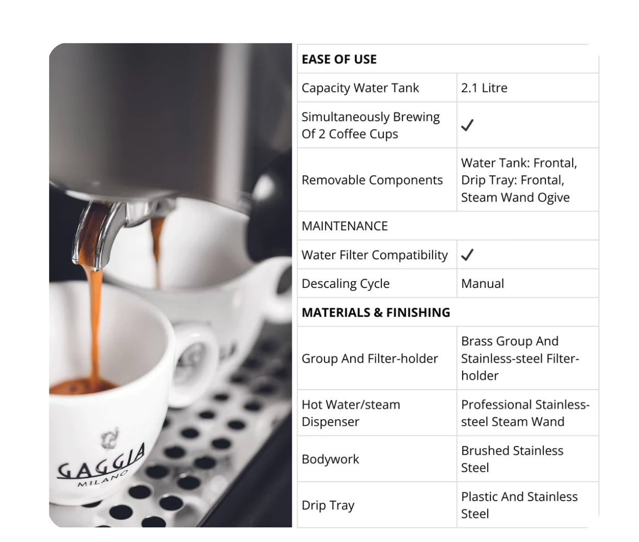 Gaggia Classic Evo Pro 2024 - Manual Espresso Coffee Machine