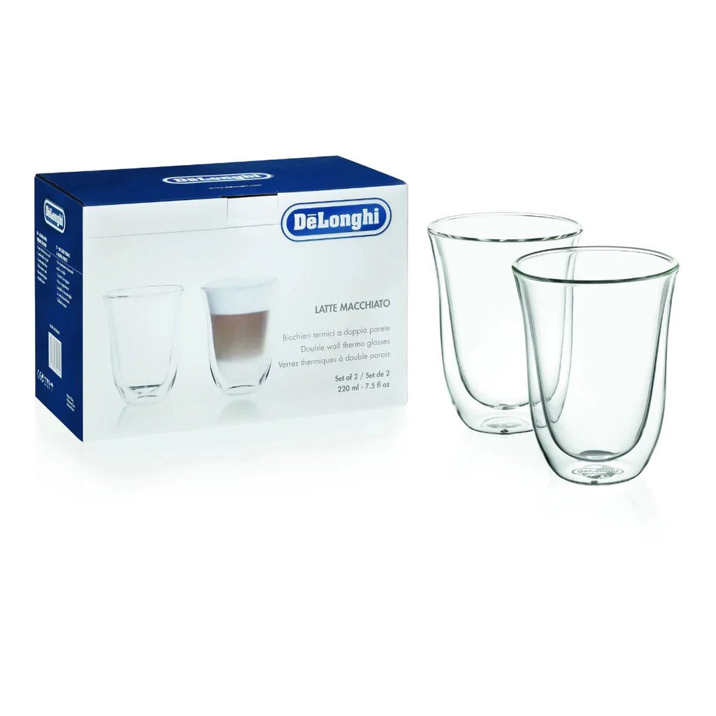DeLonghi  Set of 2 Latte Macchiato Glasses 220 ML